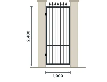 Steel gates example drawing