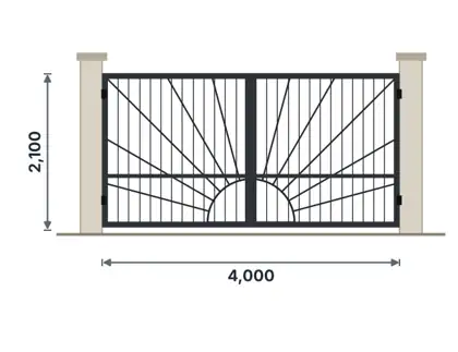 SG02-H Double swing driveway gate