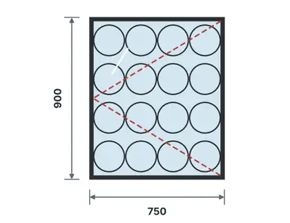 SW01-J Single casement window – Rings / circles drawing