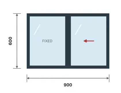 Aluminium windows example drawing